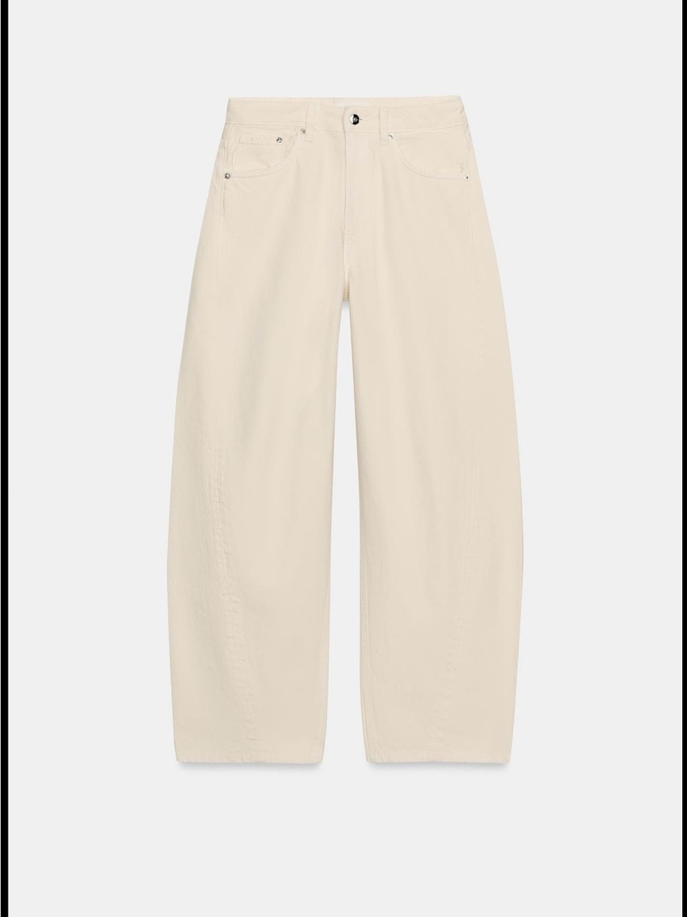 Zara NWT Baggy Balloon  Jeans in Cream size 10